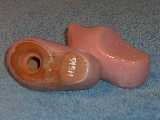 Dutch shoe shakers glazed terra cotta rose